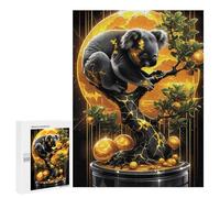 Adults Puzzles 500 PCS Jigsaws Koala Bonsai in Gold Puzzle for Adults Brain Teaser Game Analysis And Logic Parent-child Interaction 500 PCS