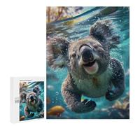 Adults Puzzles 500 PCS Jigsaws Koala Sea Jigsaw for Adults Toy Wall Decor Perfect Decoration Parent-child Interaction 500 PCS