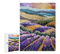 Adults Puzzles 500 PCS Jigsaws Lavender Mosaic Sunrise Puzzle for Adults Toy Wall Decor Stress Reliever Difficult And Challenge 500 PCS