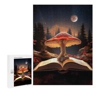 Adults Puzzles 500 PCS Jigsaws Magic Mushroom Book Puzzle for Adults Toy Wall Decor Stress Reliever Difficult And Challenge 500 PCS