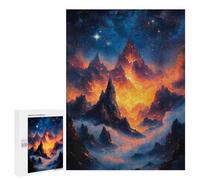 Adults Puzzles 500 PCS Jigsaws Misty Magical Mountains Jigsaw for Adults Anti-Stress Toys But Fun And Humorous Parent-child Interaction 500 PCS