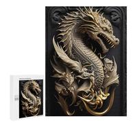 Adults Puzzles 500 PCS Jigsaws Mystic Dragon Art Deco Jigsaw Puzzle Fun Games But Fun And Humorous Unique Gifts for Birthday And Christmas 500 PCS