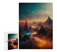 Adults Puzzles 500 PCS Jigsaws Mystical Alien Landscape -2 Puzzle for Adults Brain Teaser Game Analysis And Logic Parent-child Interaction 500 PCS