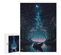 Adults Puzzles 500 PCS Jigsaws Night Forest Serenity Jigsaw for Adults Toy Wall Decor Perfect Decoration Parent-child Interaction 500 PCS