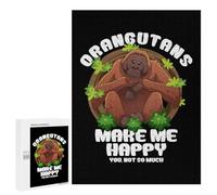 Adults Puzzles 500 PCS Jigsaws Orangutan Gift Funny Teenagers Puzzles Hands-on Game Hand Speed Race Parent-child Interaction 500 PCS