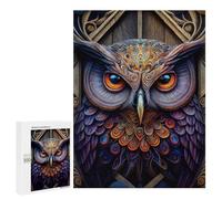 Adults Puzzles 500 PCS Jigsaws Ornate Owl Artwork -1 Jigsaw for Adults Toy Wall Decor Perfect Decoration Parent-child Interaction 500 PCS