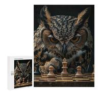 Adults Puzzles 500 PCS Jigsaws Owl Chess Puzzle for Adults Toy Wall Decor Stress Reliever Difficult And Challenge 500 PCS