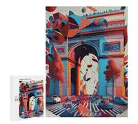 Adults Puzzles 500 PCS Jigsaws Paris Arc De Triomphe 2 Jigsaw for Adults Anti-Stress Toys But Fun And Humorous Parent-child Interaction 500 PCS