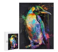 Adults Puzzles 500 PCS Jigsaws Penguin Popart Painting Puzzle for Adults Brain Teaser Game Analysis And Logic Parent-child Interaction 500 PCS