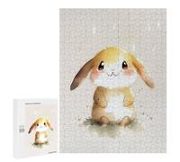 Adults Puzzles 500 PCS Jigsaws Rabbit Cute Watercolor Puzzle for Adults Brain Teaser Game Analysis And Logic Parent-child Interaction 500 PCS