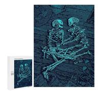 Adults Puzzles 500 PCS Jigsaws Skull Skeleton Puzzle for Adults Toy Wall Decor Stress Reliever Difficult And Challenge 500 PCS