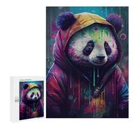 Adults Puzzles 500 PCS Jigsaws The Comfortable Panda Jigsaw for Adults Anti-Stress Toys But Fun And Humorous Parent-child Interaction 500 PCS