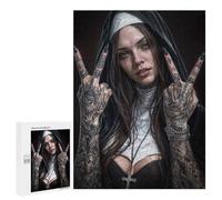 Adults Puzzles 500 PCS Jigsaws The Rebel Nun Puzzle for Adults Toy Wall Decor Stress Reliever Difficult And Challenge 500 PCS