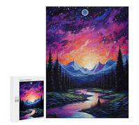 Adults Puzzles 500 PCS Jigsaws The Sun And The Moon Puzzle for Adults Brain Teaser Game Analysis And Logic Parent-child Interaction 500 PCS