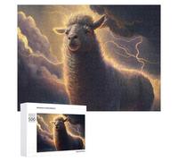 Adults Puzzles 500 PCS Jigsaws Thundering Llama Storm Jigsaw Puzzle Brain Teaser Game A Work of Art Birthday And Unique Gifts 500 PCS