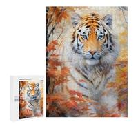 Adults Puzzles 500 PCS Jigsaws Tiger Animal Art Puzzle for Adults Brain Teaser Game Analysis And Logic Parent-child Interaction 500 PCS