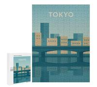 Adults Puzzles 500 PCS Jigsaws Tokyo Minimalist Cityscape Reflection Art Puzzle for Adults Toy Wall Decor Stress Reliever Difficult And Challenge 500 PCS