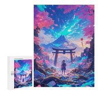 Adults Puzzles 500 PCS Jigsaws Torii Gate Japan Puzzle for Adults Brain Teaser Game Analysis And Logic Parent-child Interaction 500 PCS