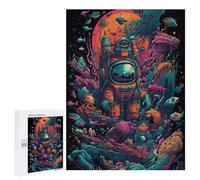 Adults Puzzles 500 PCS Jigsaws Underwater Astronaut Adventure Jigsaw for Adults Toy Wall Decor Perfect Decoration Parent-child Interaction 500 PCS
