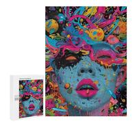 Adults Puzzles 500 PCS Jigsaws Vibrant Abstract Chaos Puzzle for Adults Brain Teaser Game Analysis And Logic Parent-child Interaction 500 PCS