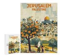 Adults Puzzles 500 PCS Jigsaws Vintage Palestine Puzzle for Adults Toy Wall Decor Stress Reliever Difficult And Challenge 500 PCS