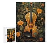 Adults Puzzles 500 PCS Jigsaws Violin Vintage Violinist Puzzle for Adults Toy Wall Decor Stress Reliever Difficult And Challenge 500 PCS