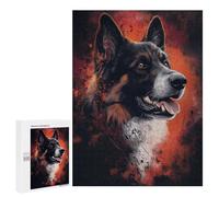 Adults Puzzles 500 PCS Jigsaws Wild Canine Portrait Jigsaw Puzzles for Teenagers Precision Cutting Parent-child Interaction Beautiful Design Game 500 PCS