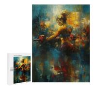 Adults Puzzles 500 PCS Jigsaws Woman Lifting Weights Abstract Art Puzzle for Adults Brain Teaser Game Analysis And Logic Parent-child Interaction 500 PCS