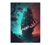 Adults Puzzles 52x38cm/1000pcs Jigsaws Pirate Ship at Sunset -2 Teenagers Puzzles Hands-on Game Perfect Decoration Birthday And Unique Gifts 52x38cm/1000pcs