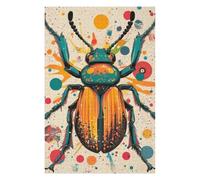 Adults Puzzles 75x50cm/1000pcs Jigsaws Beetle Beauty in Modern Pop Art Colorful Beetle Illustration Puzzle for Adults Family Games Staycation Kill Time for Is Ideal As A Gift 75x50cm/1000pcs