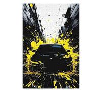 Adults Puzzles 75x50cm/1000pcs Jigsaws Black Car with Yellow Splatter Effect Puzzle for Adults Family Games Staycation Kill Time for Is Ideal As A Gift 75x50cm/1000pcs