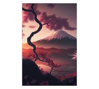 Adults Puzzles 75x50cm/1000pcs Jigsaws Cherry Blossom Mountain Scene Teenagers Puzzles Hands-on Game Perfect Decoration Birthday And Unique Gifts 75x50cm/1000pcs