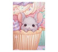 Adults Puzzles 75x50cm/1000pcs Jigsaws Cute Mouse in Cupcake Pastel Colors Jigsaw for Adults DIY Toys Home Decoration Unique Gifts for Birthday And Christmas 75x50cm/1000pcs