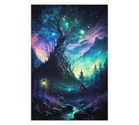 Adults Puzzles 75x50cm/1000pcs Jigsaws Enchanted Forest Night Teenagers Puzzles Hands-on Game Perfect Decoration Birthday And Unique Gifts 75x50cm/1000pcs