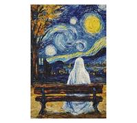 Adults Puzzles 75x50cm/1000pcs Jigsaws Ghost Starry Night Puzzle for Adults Family Games Staycation Kill Time for Is Ideal As A Gift 75x50cm/1000pcs