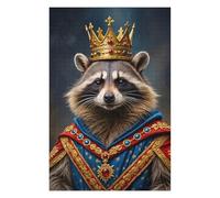 Adults Puzzles 75x50cm/1000pcs Jigsaws Raccoon King Puzzle for Adults Family Games Staycation Kill Time for Is Ideal As A Gift 75x50cm/1000pcs