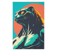 Adults Puzzles 75x50cm/1000pcs Jigsaws Stylized Panther Portrait with Colorful Accents Puzzle for Adults Family Games Staycation Kill Time for Is Ideal As A Gift 75x50cm/1000pcs