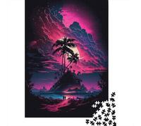 Adults Puzzles Jigsaw 1000 Pieces Jigsaw AstroIsland with Tropical Clouds Puzzle Paper Jigsaw Education Toys Puzzle Casual Games 38x26cm/1000pcs