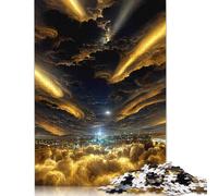 Adults Puzzles Jigsaw 500 Pieces Jigsaw Colourful Dream Clouds Puzzle Wooden Jigsaw Education Toys Puzzle Casual Games 500pcs (52x38cm)