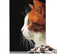 Adults Puzzles Jigsaw 500 Pieces Jigsaw Cute Cat Vintage Puzzle Jigsaw Education Game Toys Family Decoration 500pcs (52x38cm)
