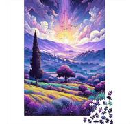 Adults Puzzles Jigsaw 500 Pieces Jigsaw Lavender Fields in Provence, France5 Puzzle Jigsaw Education Game Toys Family Decoration 500pcs (52x38cm)