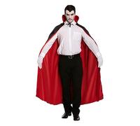 Adults Reversible Red Cape Halloween Dracula Vampire Cloak Unisex Scary Fancy Dress