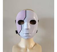 (Adults) SallyFace Halloween Mask - Pastel Purple & pink two-toned Costume Mask with Adjustable straps, Breathable for Halloween Parties