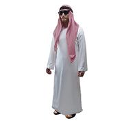 Adults Saudi Arabian Prince Royal Family Arab Fancy Dress Costume [L-XL-Red]