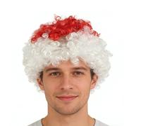 Adults Scottish Rugby Accessory Set, Adults Six Nations Wig, England Afro Wig, Flag Afro Wig, Mens Womens Rugby Sports Team Supporters Fancy Dress Costume Accessory Set (White B)
