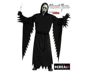 Adults Scream VI Costume Ghost Face Aged Mask Robe Fancy Dress - One Size