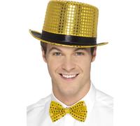 Adults Sequin Top Hat Coloured Show Time Fancy Dress Costume Accessory