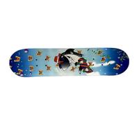 Adults Skateboard, 31 x 8 Inch Double Kick Skateboard for Beginners with Maple Deck, Boys & Girls, S2_Shark and Butterfly Design