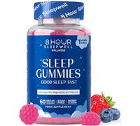 Adults Sleep Gummies | Vegan & Sugar-Free | 60 Gummies | 8 Hour Sleepwell | Night Time Gummies | Magnesium Glycinate, Ashwagandha, L-Theanine & Lemon Balm | Vitamin B6 | Relaxation Support
