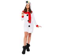Adults Snow Woman Fancy Dress Christmas Costume Ladies Womens Xmas Snowman